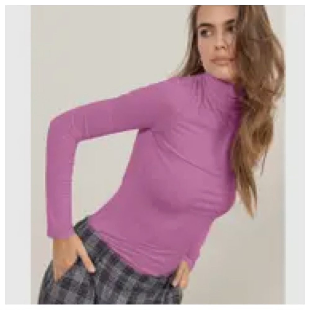 ShopEvelynne Lavender Long Sleeve Top Turtleneck